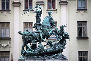 Image showing The statue of St. George and the Dragon