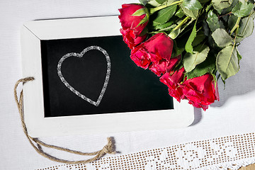 Image showing slate blackboard heart