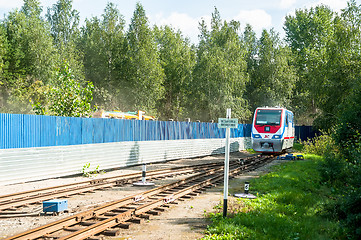 Image showing TU10-011 locomotive on Children railroad. Russia