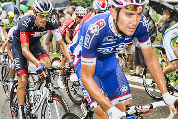 Image showing Inside The Peloton in a Rainy Day