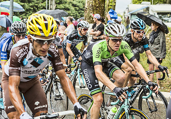 Image showing Inside The Peloton in a Rainy Day