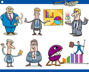 Image showing businessmen cartoon concepts set