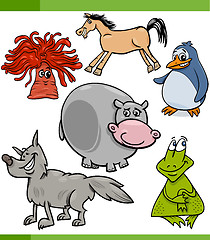 Image showing animals cartoon characters set