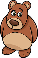 Image showing shy bear animal cartoon illustration