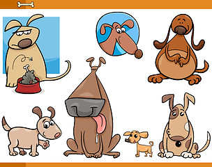Image showing dogs characters cartoon set