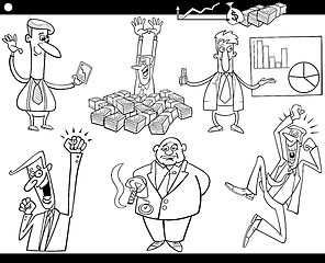 Image showing business cartoon concepts and ideas set