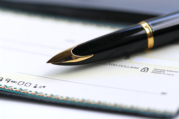 Image showing Checkbook pen