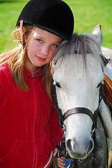 Image showing Girl and pony