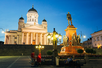 Image showing Helsinki Cathedral, Helsinki, Finland. Summer Evening