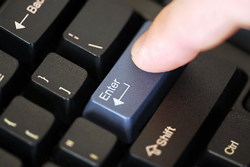 Image showing Pressing enter key