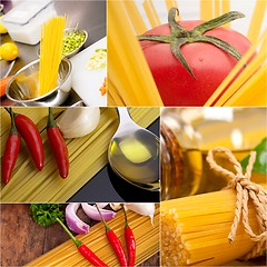 Image showing healthy Vegetarian vegan food collage