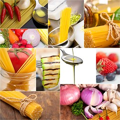 Image showing healthy Vegetarian vegan food collage