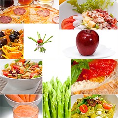 Image showing healthy Vegetarian vegan food collage