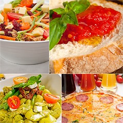 Image showing healthy Vegetarian vegan food collage