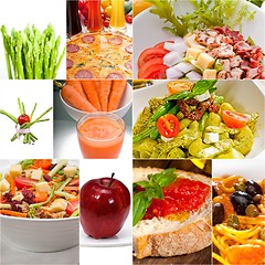 Image showing healthy Vegetarian vegan food collage