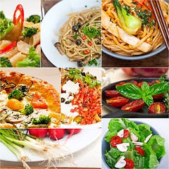 Image showing healthy Vegetarian vegan food collage