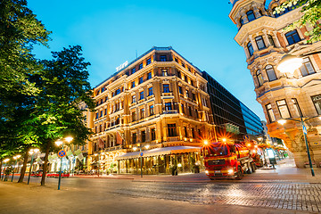 Image showing Night Streets Pohjoisesplanadi and Kluuvikatu