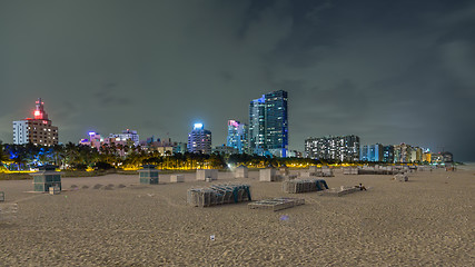 Image showing Miami Beach at night