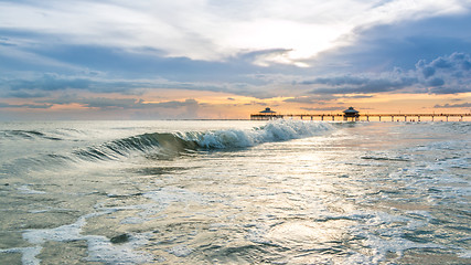 Image showing Sunset on Fort Myers Beach