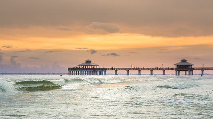 Image showing Sunset on Fort Myers Beach