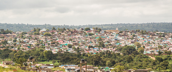Image showing Aerial view of the city of Harar