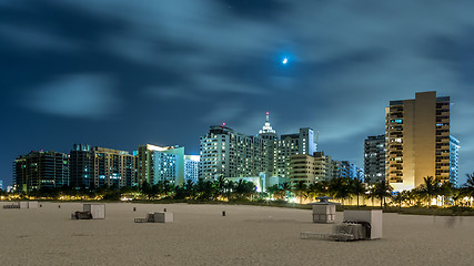 Image showing Miami Beach at night