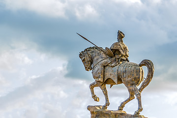 Image showing Statue of Ras Makonnen on a horse