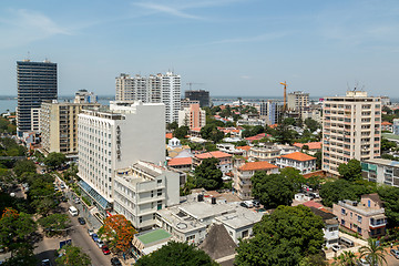 Image showing Aerial view of downtown Maputo