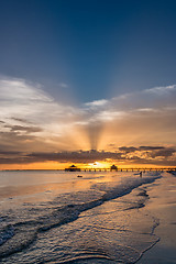 Image showing Sunset on Fort Myers Beach