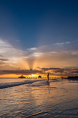 Image showing Sunset on Fort Myers Beach