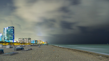 Image showing Miami Beach at night