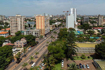 Image showing Aerial view of downtown Maputo