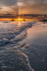 Image showing Sunset on Fort Myers Beach