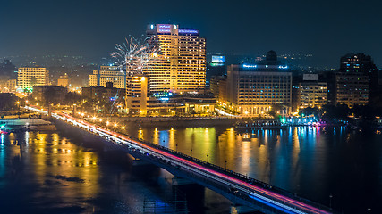 Image showing Cairo at night