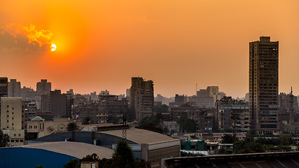 Image showing Sunset over Cairo