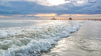 Image showing Sunset on Fort Myers Beach