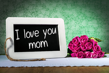 Image showing slate blackboard mother day