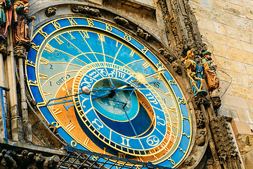 Image showing Astronomical Clock In Prague, Czech Republic. Close Up Photo