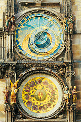 Image showing Astronomical Clock In Prague, Czech Republic. Close Up Photo