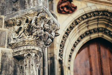 Image showing Bas-relief On Church Of Our Lady Before Tyn In Prague, Czech Rep