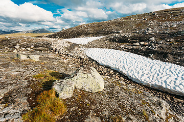 Image showing Norway Nature Landscapes, Mountain Under Sunny Blue Sky