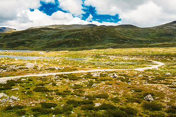 Image showing Norway Nature Landscapes, Mountain Under Sunny Blue Sky