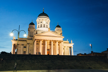 Image showing Helsinki Cathedral, Helsinki, Finland. Summer Evening