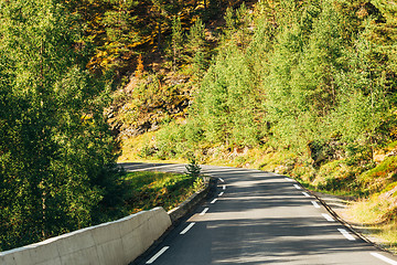 Image showing Norway, Road In Norwegian Mountains