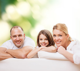 Image showing happy family at home