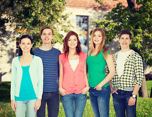 Image showing group of smiling students standing