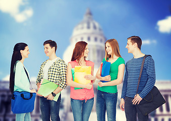 Image showing group of smiling students standing