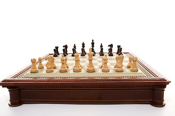 Image showing Chess board and chess pieces