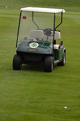 Image showing Golf cart in golf course