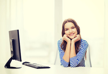 Image showing dreaming teenage girl at home